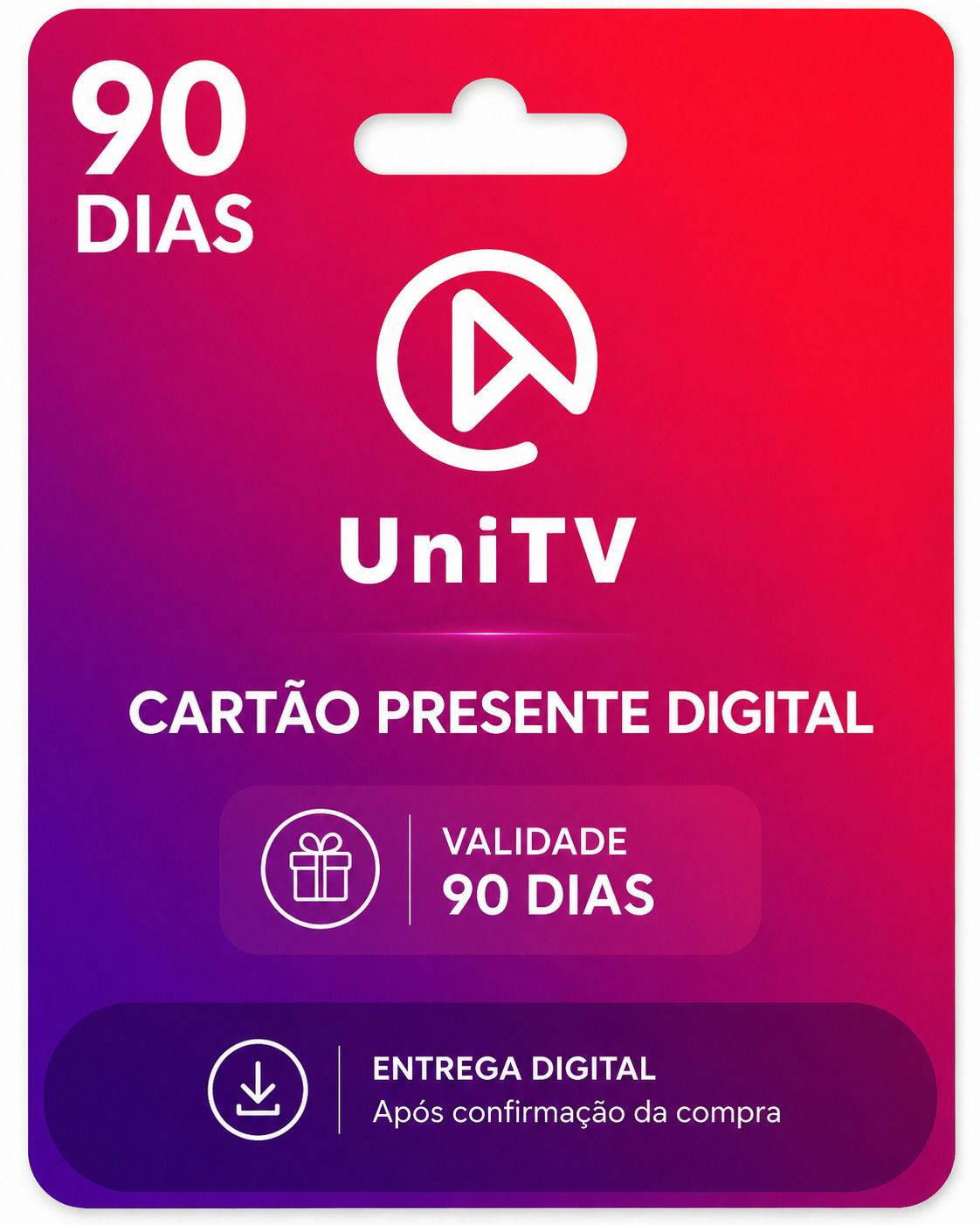 Recarga UniTV 90 Dias